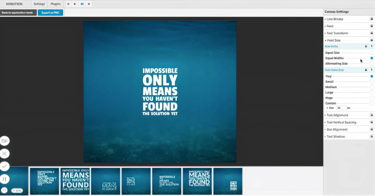 Variation: User-steered Generative Quote Image Design